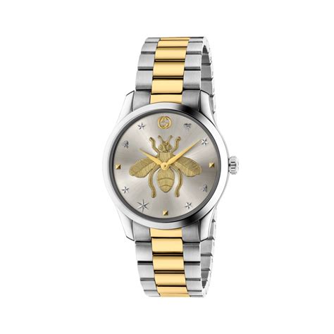 gucci two tone ladies watch|Gucci g timeless bee watch.